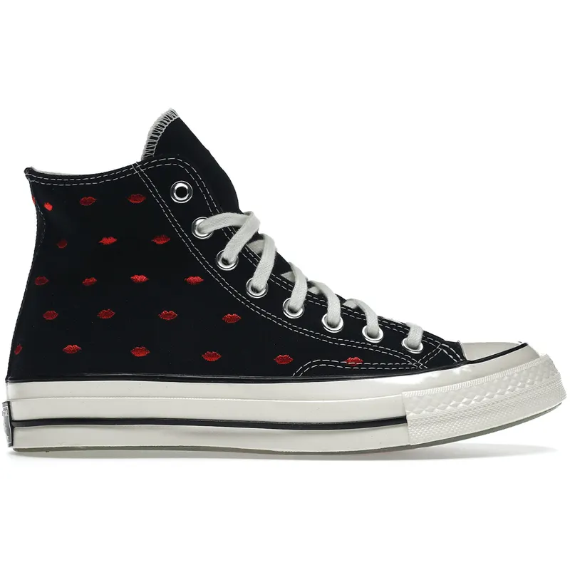 Converse Chuck Taylor All-Star 70 Hi Embroidered Lips Black (A01600C)