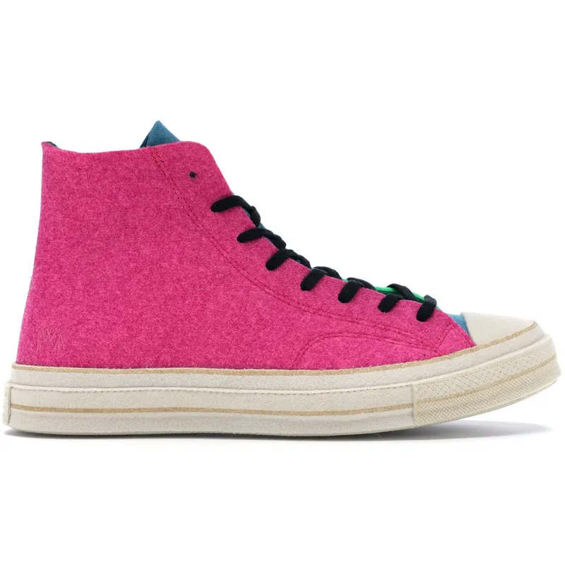 Converse Chuck Taylor All-Star 70 Hi JW Anderson Felt Fuchsia Purple Island Green (162843C)