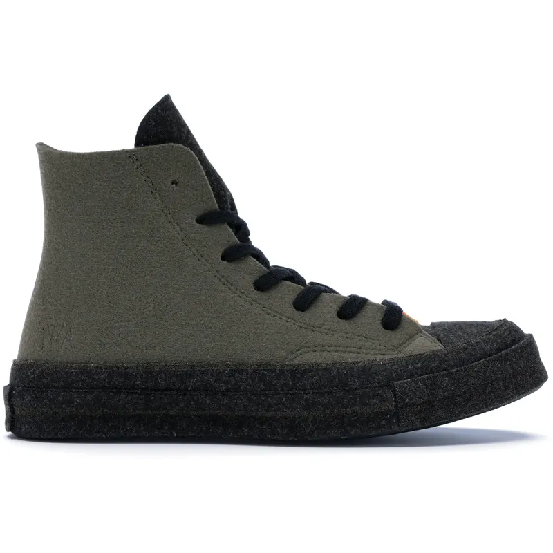 Converse Chuck Taylor All-Star 70 Hi JW Anderson Felt Stone Grey Flame Orange (162953C)