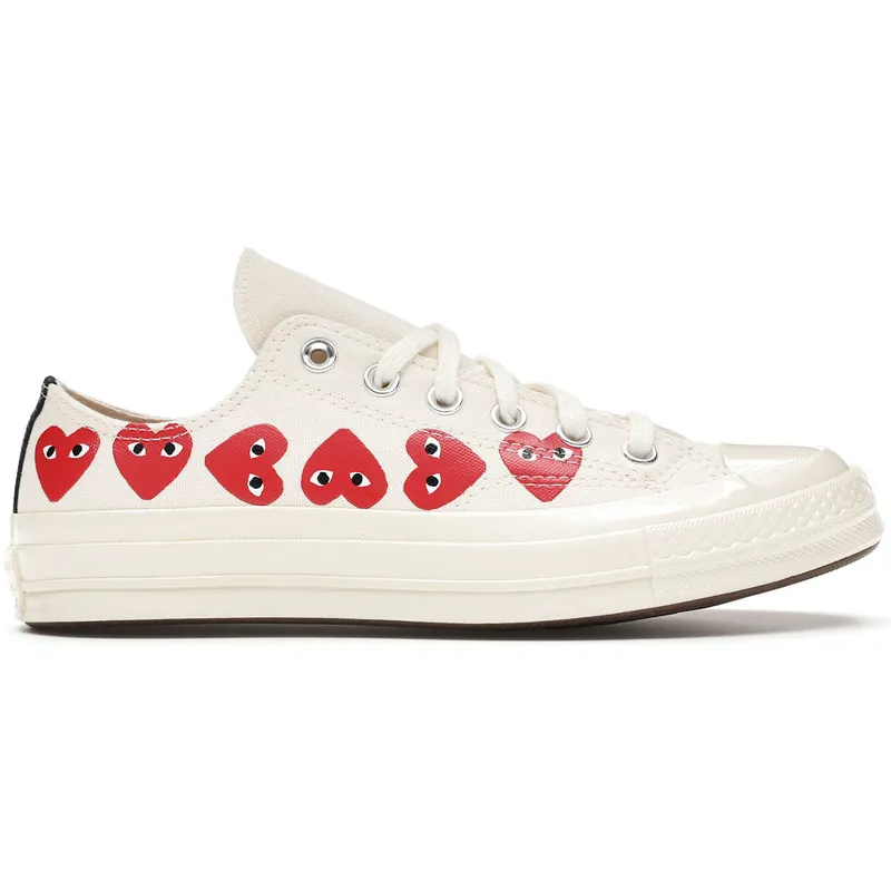 Converse Chuck Taylor All-Star 70 Ox Comme des Garcons Play Multi-Heart White (162975C)