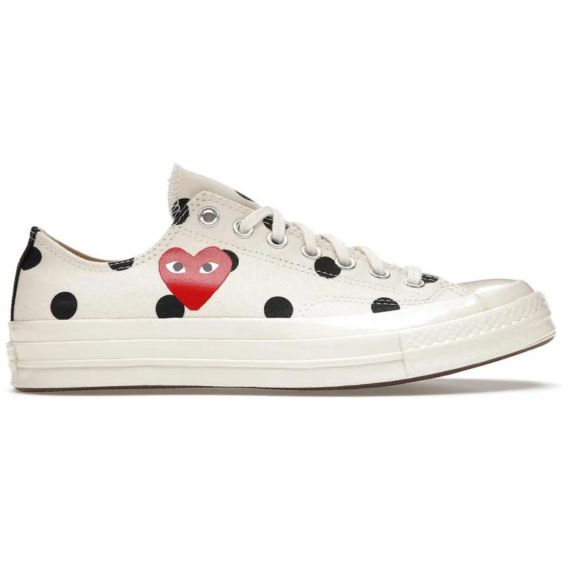 Converse Chuck Taylor All-Star 70 Ox Comme des Garcons PLAY Polka Dot White (157249C)