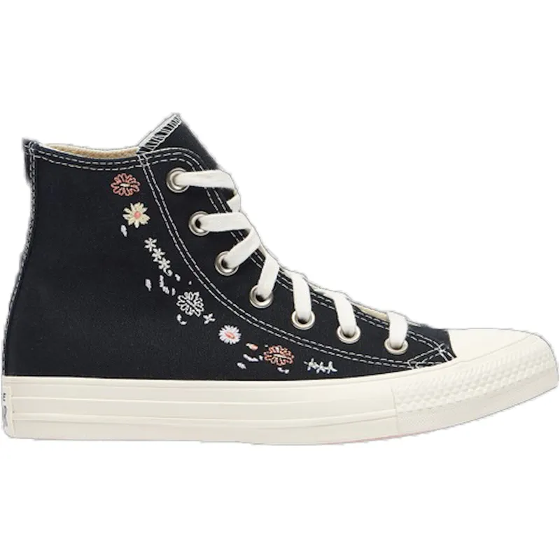 Converse Chuck Taylor All-Star Lift Hi Black Floral Embroidery (Women’s) (A01592C)