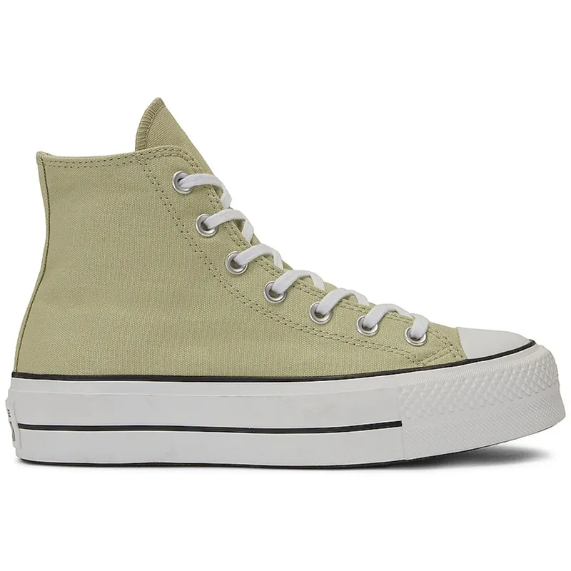 Converse Chuck Taylor All Star Lift Platform Seasonal Color Olive Aura White (Women’s) (A03386F)