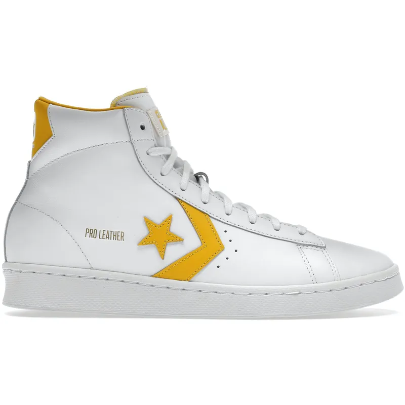 Converse Pro Leather Hi White Amarillo (166812C)