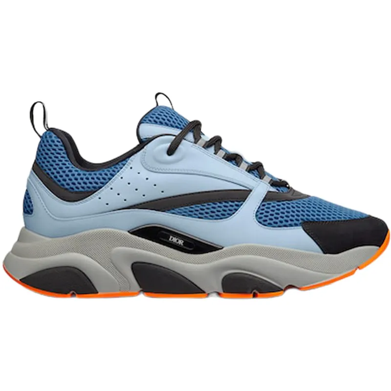 Dior B22 Blue Technical Mesh Light Blue Grey Orange (3SN231YRK_H568)
