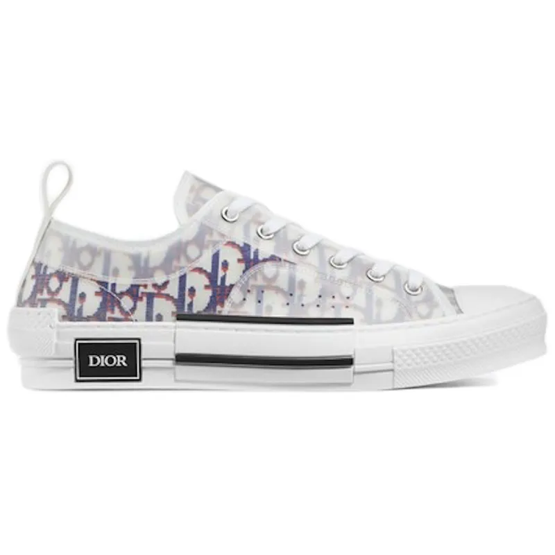Dior B23 Low Top Red Blue Oblique (3SN249YTG_H563)