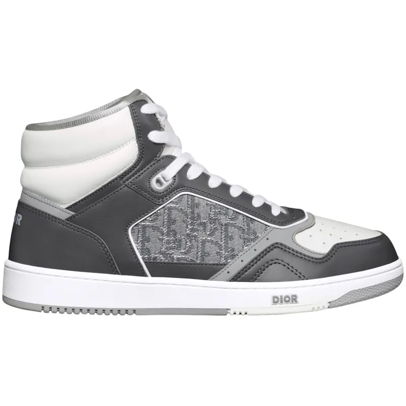 Dior B27 High Anthracite White Dior Oblique Jacquard Ruthenium Metallic Threads (3SH133ZTY_H868)