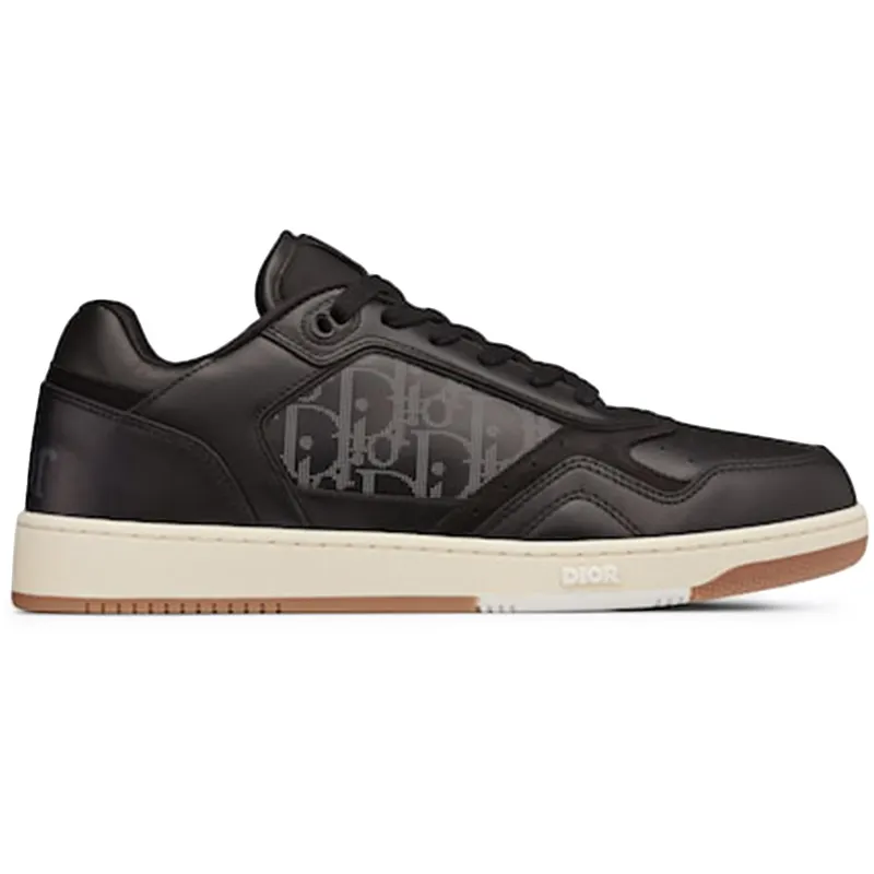 Dior B27 Low ERL Black Smooth Calfskin and Dior Oblique Galaxy Leather (3SN272ZWC_H968)