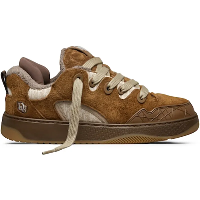 Dior B9S Skater ERL Brown Suede with Brown and Beige Dior Oblique Jacquard (3SN289ZTF_H767)
