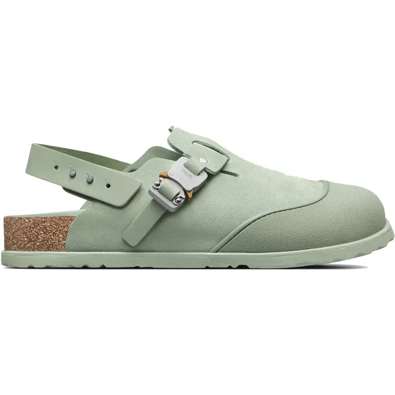 Dior by Birkenstock Mule Tokio Pastel Green Nubuck Calfskin (3SA116ZSD_H671)