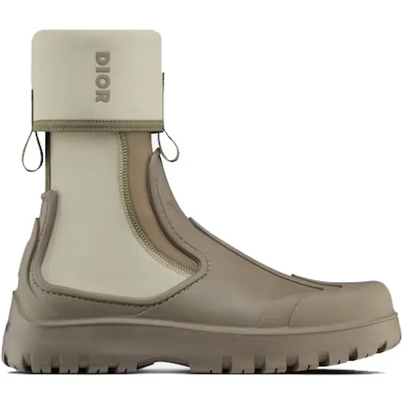 Dior Garden Ankle Boot Khaki Rubber (3BO308ZUR_H630)