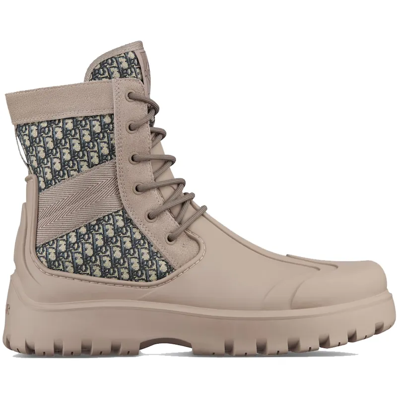 Dior Garden Lace Up Ankle Boots Brown Rubber (3BO315ZYH_H164)
