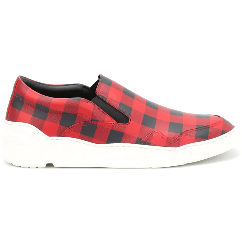 Dior Slip-On Red Black Plaid (3SN178XGW369)