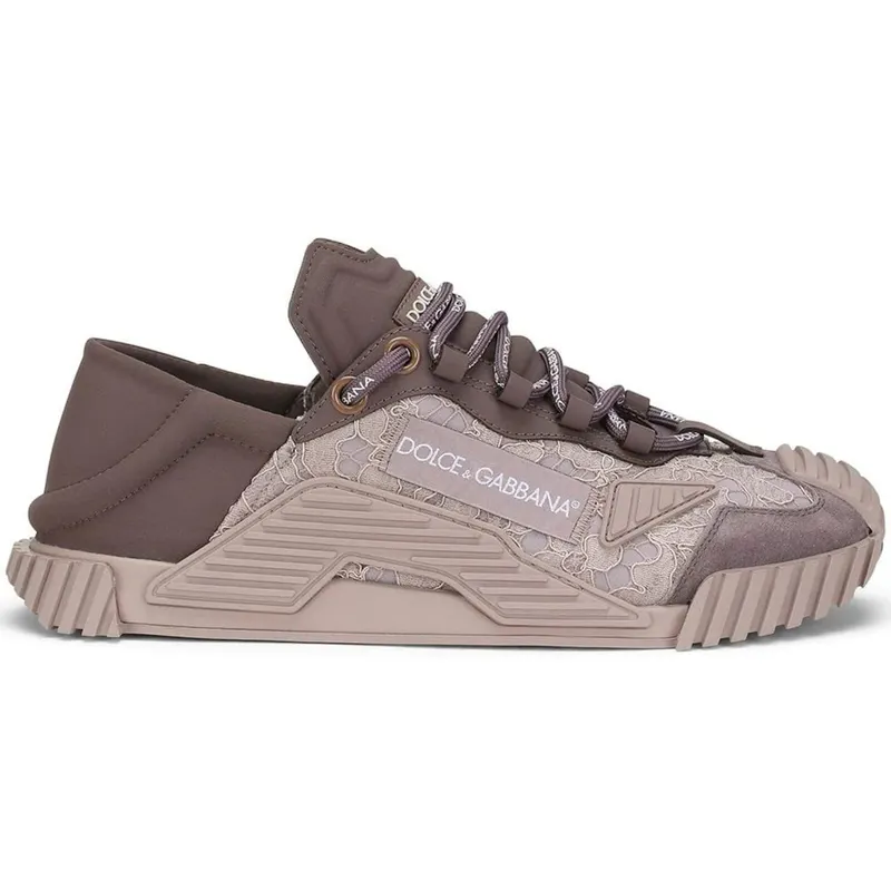 Dolce & Gabbana NS1 Low Top Beige Brown Lace (Women’s) (CK1837AX37280328)