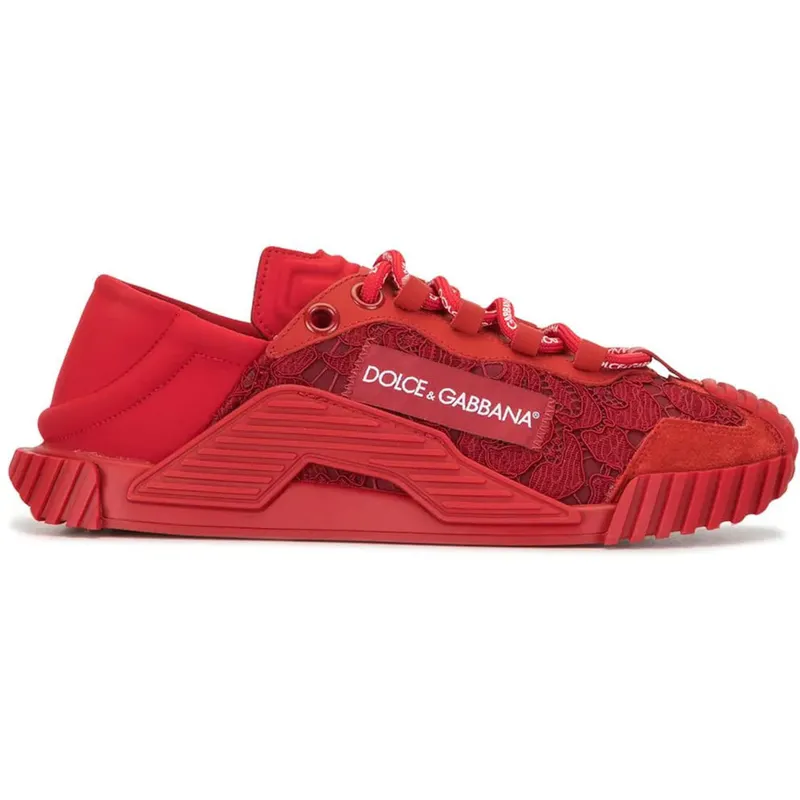 Dolce & Gabbana NS1 Low Top Red Lace (Women’s) (CK1754AX37280304)