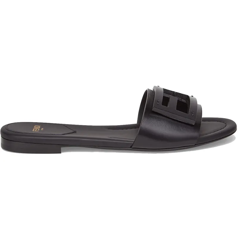Fendi by Marc Jacobs Baguette Slides Black Leather (8R8136AE7TF0ABB)
