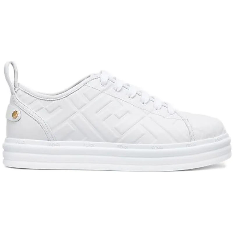 Fendi Leather Flatform White (Women’s) (8E8017AADSF0WI)