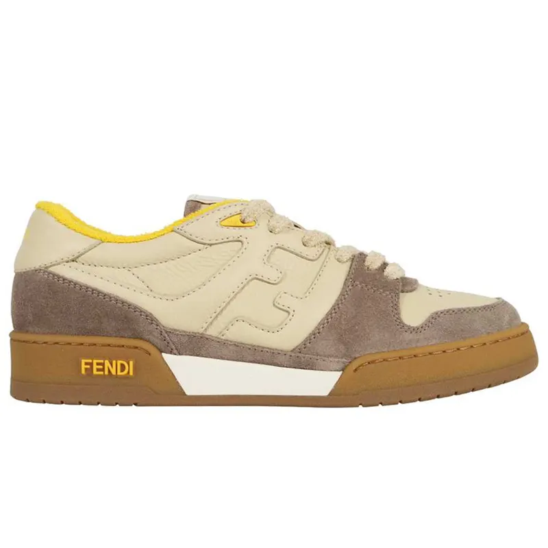 Fendi Match Low Tops Beige Gum Yellow (Women’s) (8E8252 AHH2 F1FHU)
