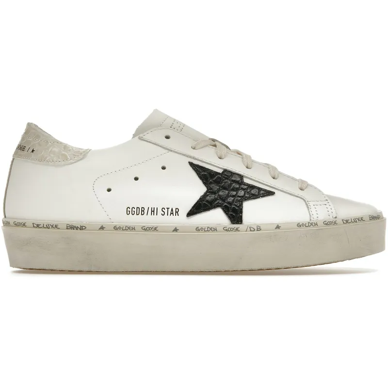 Golden Goose Hi Star White Black Star (Women’s) (GWF00118.F004130.11386)