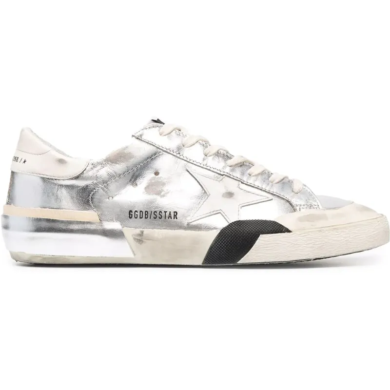 Golden Goose Super Star Metallic Finish Silver White Black (GMF00107-F002089-70192)