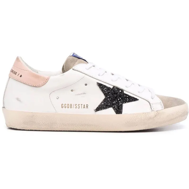 Golden Goose Super-Star White Black Glitter (Women’s) (GWF00101F00271481579)