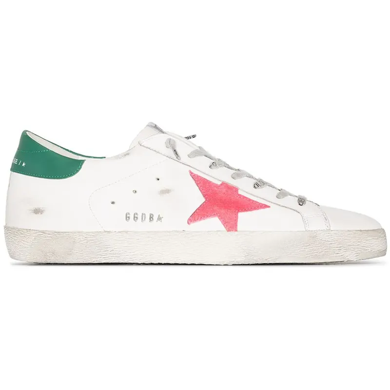 Golden Goose Super-Star White Green Pink (GMF00101F00253410898)