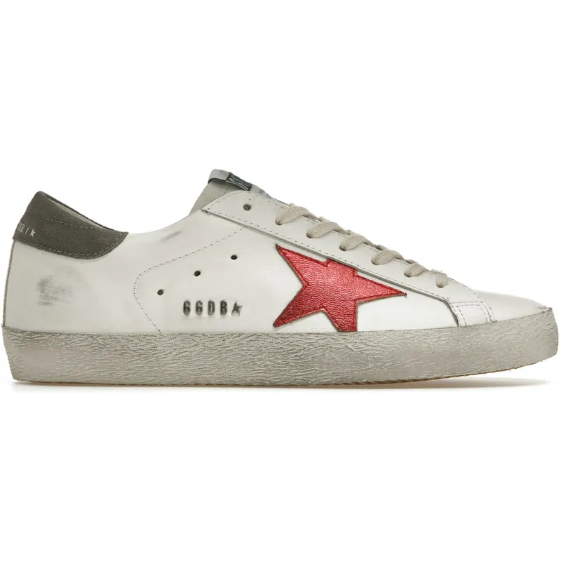 Golden Goose Super-Star White Red Grey (GMF00101F00416611390)