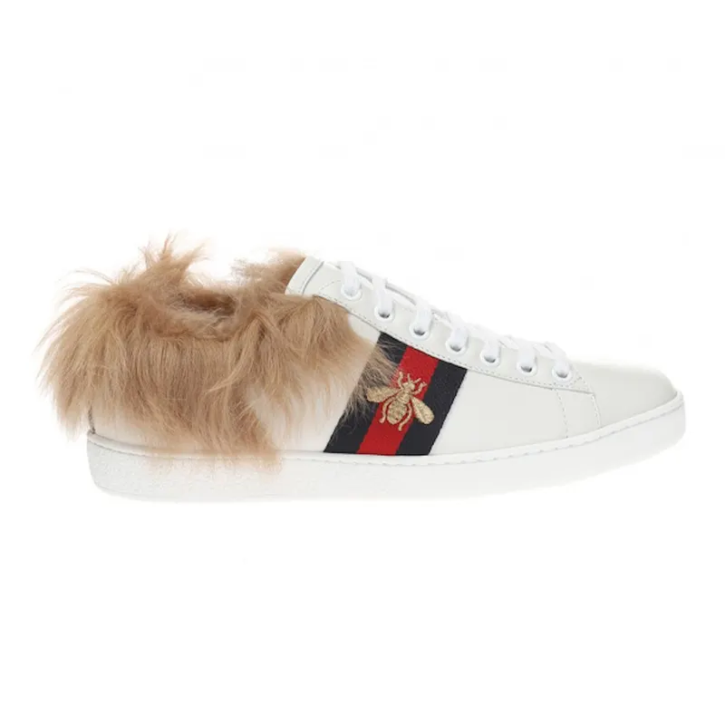 Gucci Ace Fur White (Women’s) (498199 0FI50 9096)