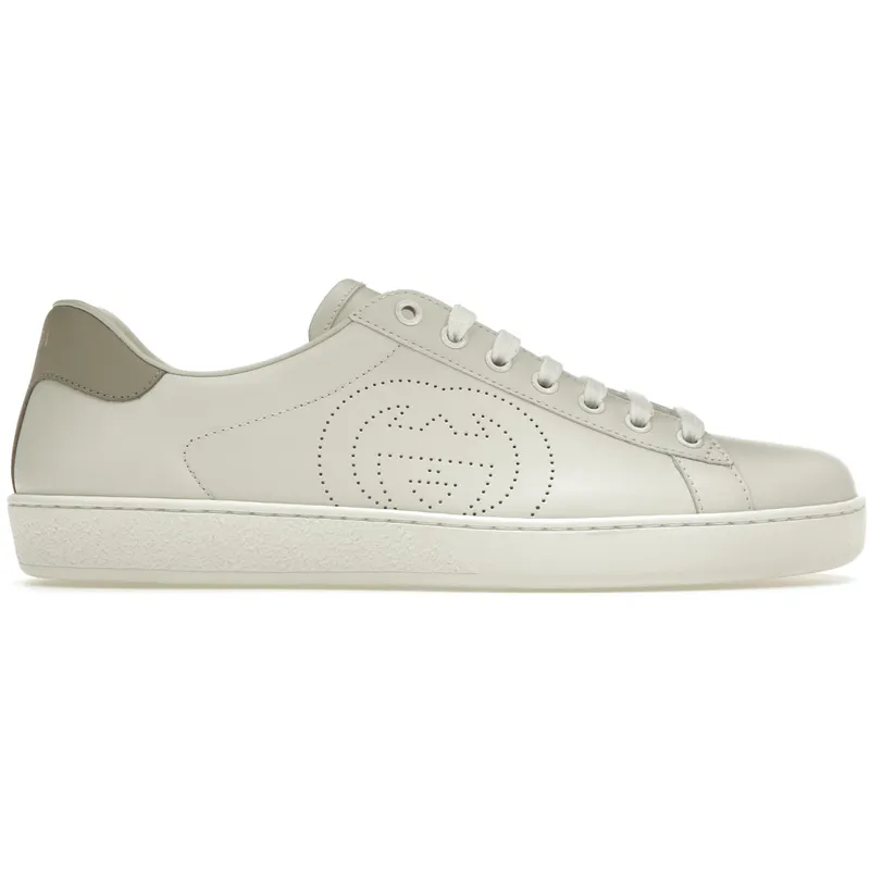 Gucci Ace Perforated Interlocking G White (599147 AYO70 9094)