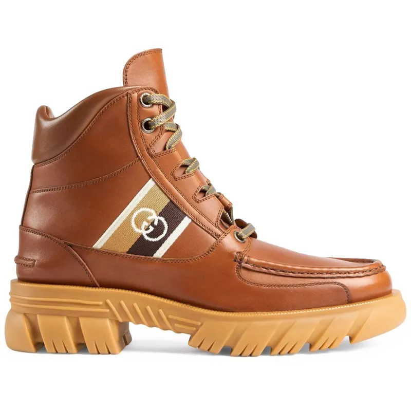 Gucci Ankle Boot with Interlocking G Brown (663368 DTNE0 2560)