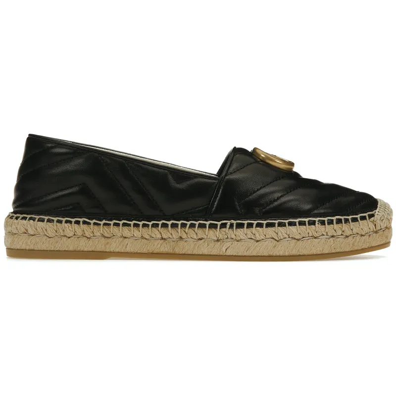 Gucci Double G Espadrille Black Leather (551890 BKO00 1000)