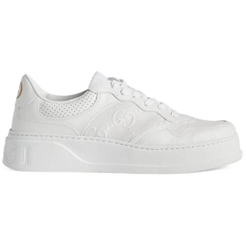 Gucci GG Embossed White Leather (669582 1XL10 9014)
