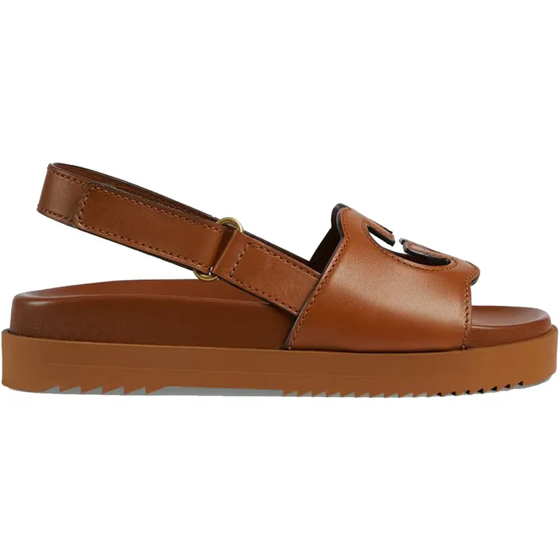 Gucci Interlocking G Sandals Cuir Leather (738687 US000 2535)