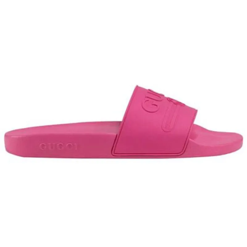 Gucci Logo Rubber Slide Fuschia (Men’s) (522887 JCZ00 5516)