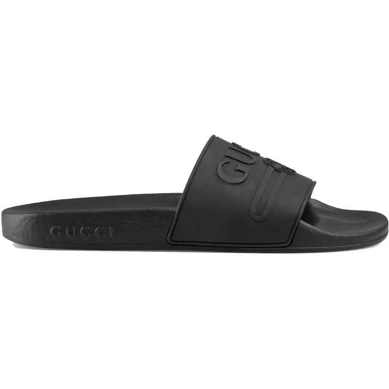 Gucci Logo Slide Black Rubber (525140 JCZ00 1031)
