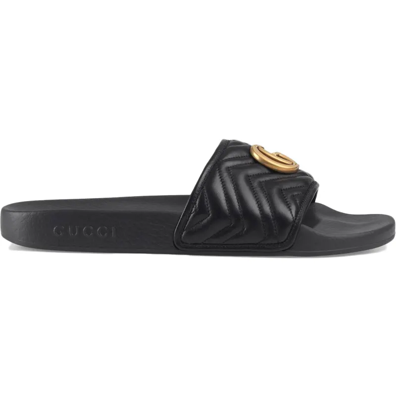 Gucci Matelasse Slide Black Double G (603701 0R030 1000)