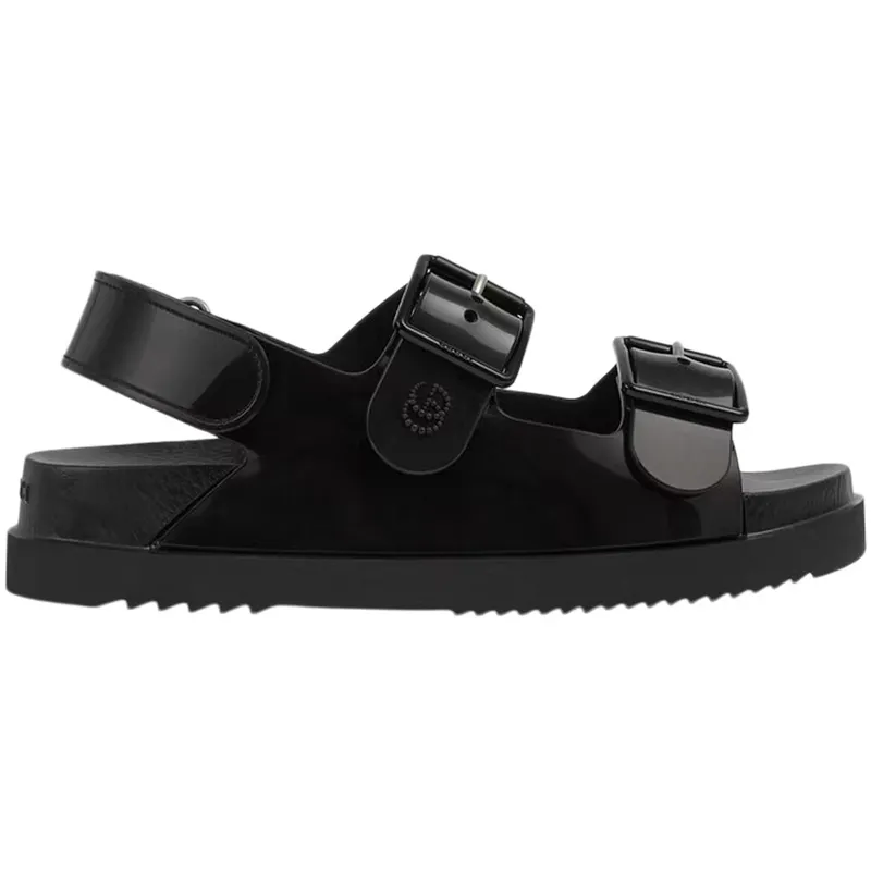Gucci Mini Double G Sandal Black Rubber (660243 J8700 1000)