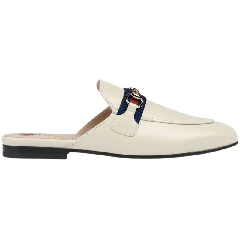 Gucci Princetown Slipper White Web Leather (629084 CQXM0 9065)