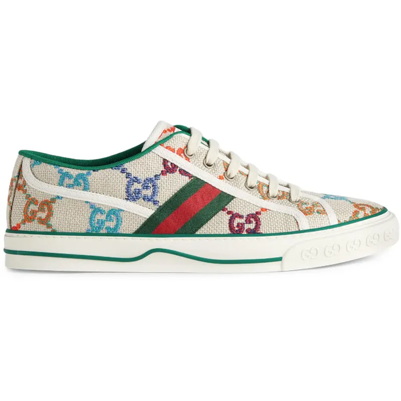 Gucci Tennis 1977 GG Logo White Multi (‎606111 UFT30 8466)