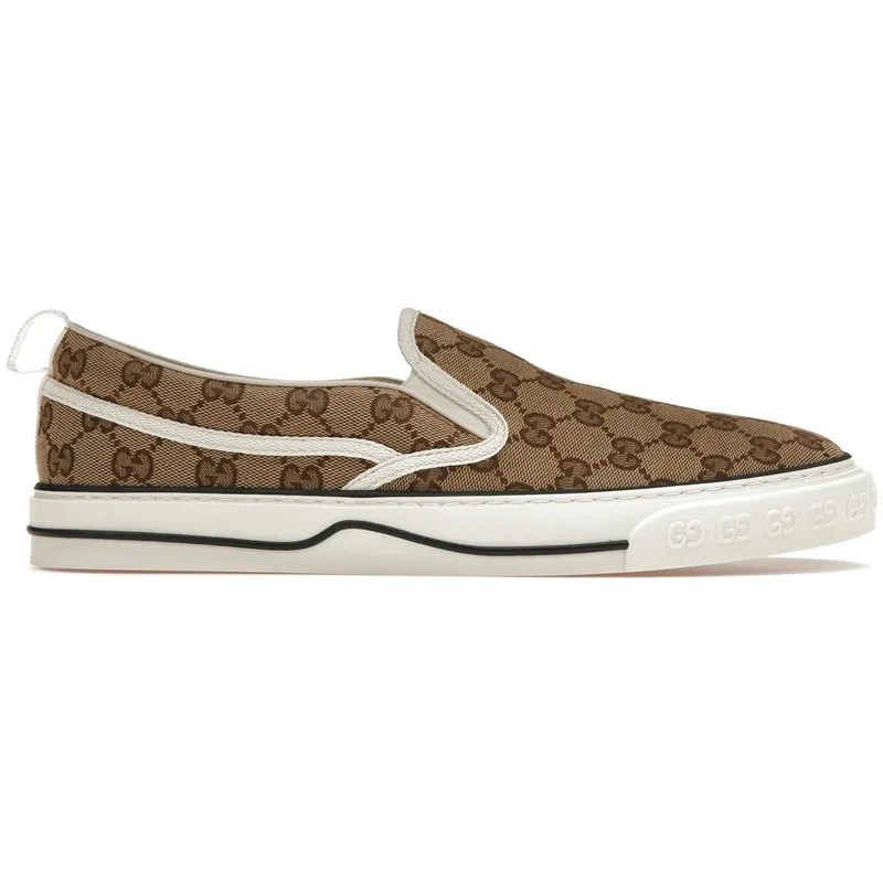 Gucci Tennis 1977 Slip On Beige Ebony (643489 2HK30 9761)