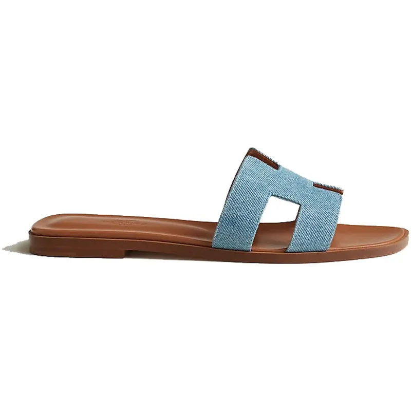Hermes Oran Sandal Bleu Clair Denim (H211242Z)