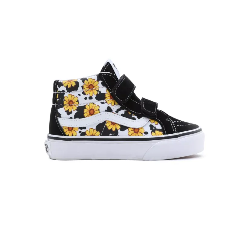 VANS Cow Floral Sk8-mid Reissue Met Klittenband Voor Peuters Multicolour (VN00018W6GL)