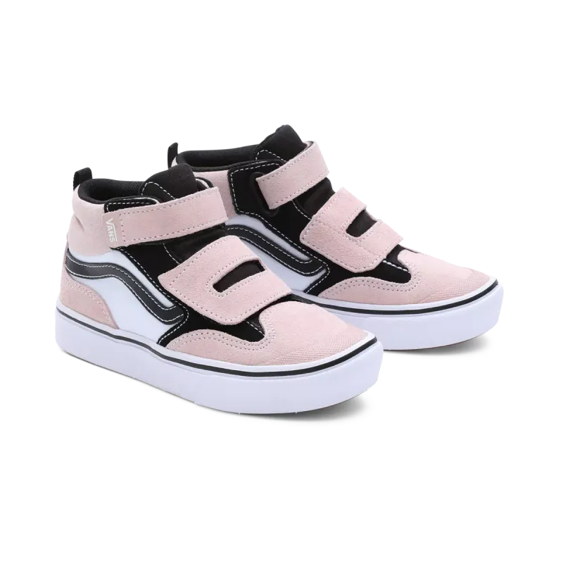 VANS Comfycush New Skool Mid Met Klittenband Voor Kinderen Roze (VN000BVGBXB)