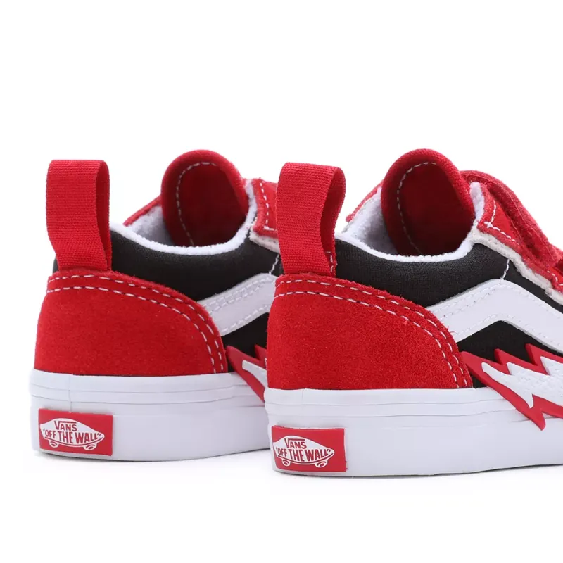 VANS Old Skool Bolt Met Klittenband Voor Peuters Rood (VN000C50REB)
