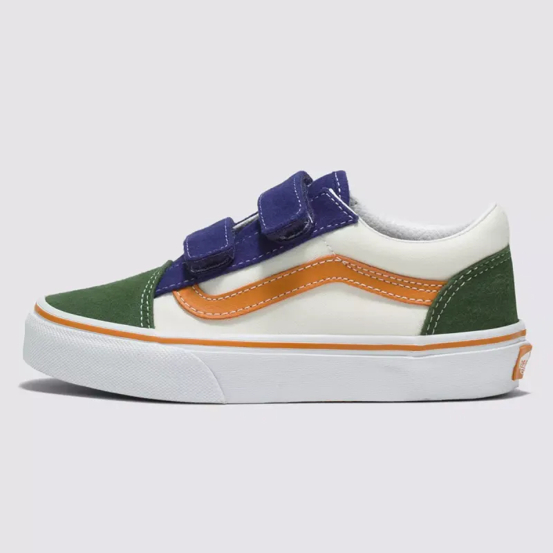 VANS Twill Block Old Skool Met Klittenband Voor Kinderen Multicolour (VN0A38HD6GL)