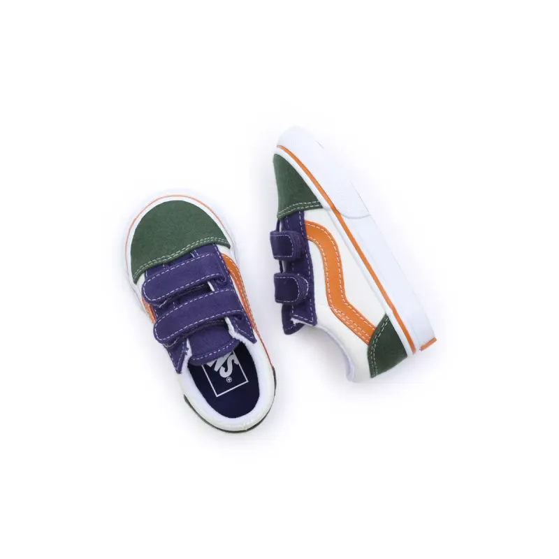 VANS Twill Block Old Skool Met Klittenband Voor Peuters Multicolour (VN0A38JN6GL)