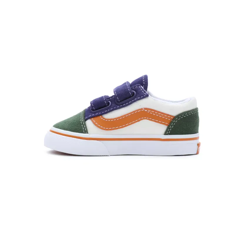 VANS Twill Block Old Skool Met Klittenband Voor Peuters Multicolour (VN0A38JN6GL)
