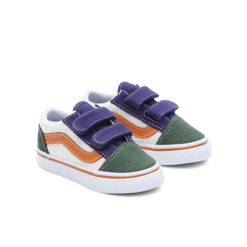 VANS Twill Block Old Skool Met Klittenband Voor Peuters Multicolour (VN0A38JN6GL)