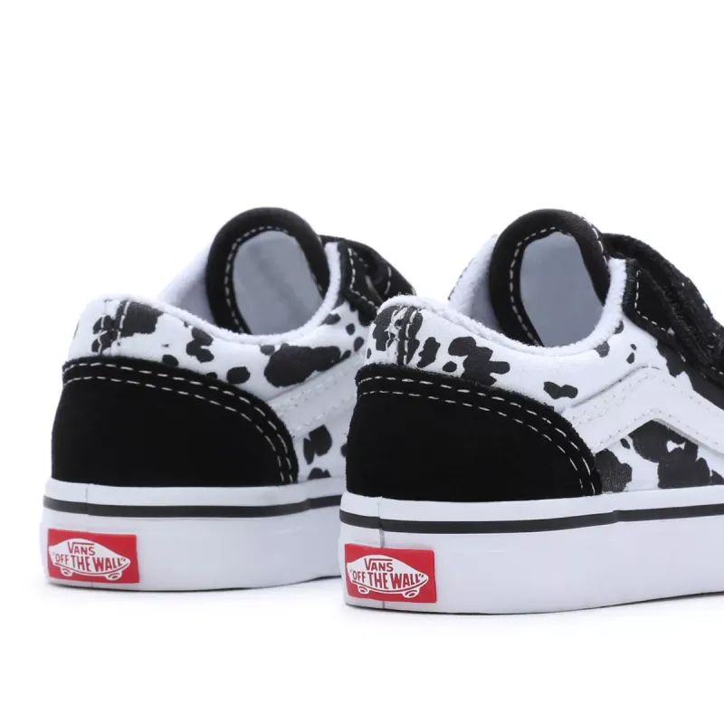 VANS Cow Old Skool Met Klittenband Voor Peuters Zwart (VN0A38JNBMW)