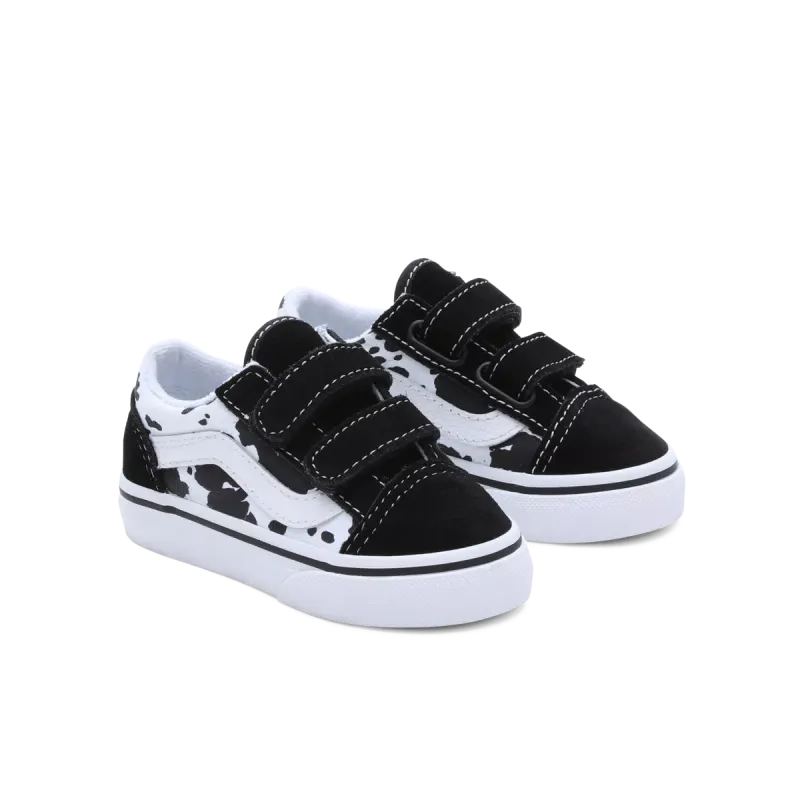 VANS Cow Old Skool Met Klittenband Voor Peuters Zwart (VN0A38JNBMW)